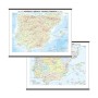 Carta Scolastica Geografica Penisola Iberica 99x132cm