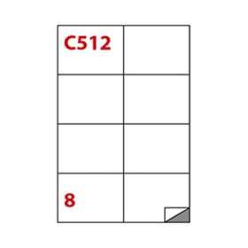Scatola da 100 Etichette Adesive Laser A4 105x74,25 mm