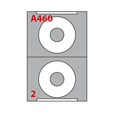 Scatola da 100 Etichette Adesive Rotonde per CD A4 diam. 114,5 mm