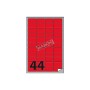 Scatola da 100 Etichette Adesive Laser Rosso Fluo A4 47,5x25,5 mm