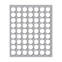 Busta da 10 Fogli Etichette Adesive Bianche in Foglietto Rotonde diam. 14 mm