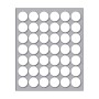 Busta da 10 Fogli Etichette Adesive Bianche in Foglietto Rotonde diam. 18 mm
