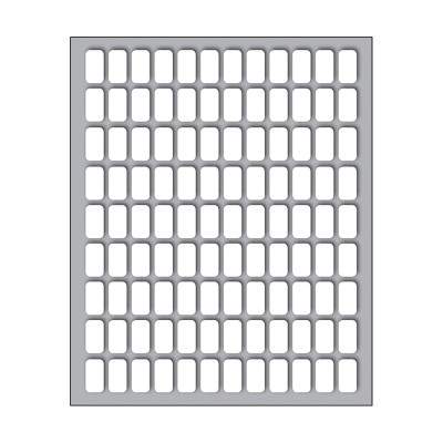 Busta da 10 Fogli Etichette Adesive Bianche in Foglietto Formato 14x8 mm