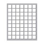 Busta da 10 Fogli Etichette Adesive Bianche in Foglietto Formato 14x14 mm