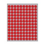 Busta da 10 Fogli Etichette Adesive Colore Rosso Rotonde diam. 10 mm