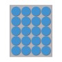 Busta da 10 Fogli Etichette Adesive Colore Blu Rotonde diam. 27 mm