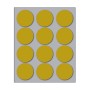 Busta da 10 Fogli Etichette Adesive Colorate Oro Rotonde diam. 34 mm