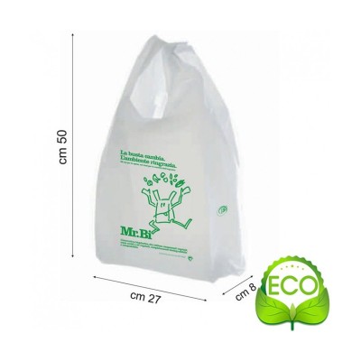 Shopper Compostabili Biodegradabili Mr.Bi 27x8x50 500pz