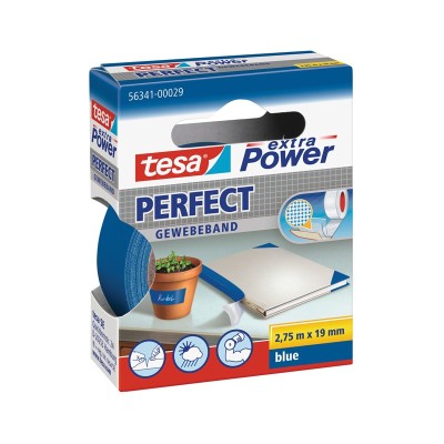 Rotoli Nastro Telato Tesa Extra Power Perfect Blu  2,7m x 19mm