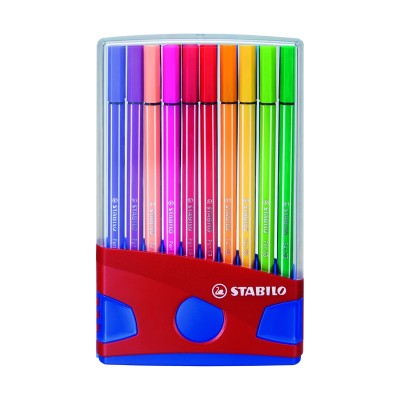 Pennarelli Stabilo Pen 68 Color Parade Blu/Rosso 20 Colori