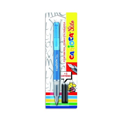 Blister Penne Stilografiche Carioca Stilo + 2 Cartucce Blu