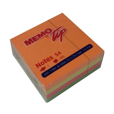 Cubo Memo Tip Colori Neon 76x76