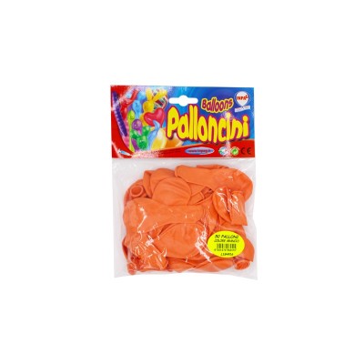 Busta Palloncini Gonfiabili Tondi Arancioni 50pz