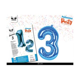Balloon Metal Blu 35cm N.3