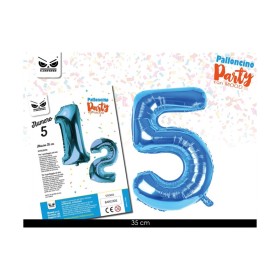 Balloon Metal Blu 35cm N.5