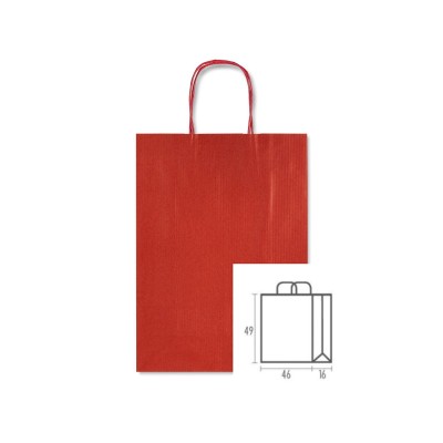 Shopper Carta 46x16x49 Rosso 25pz